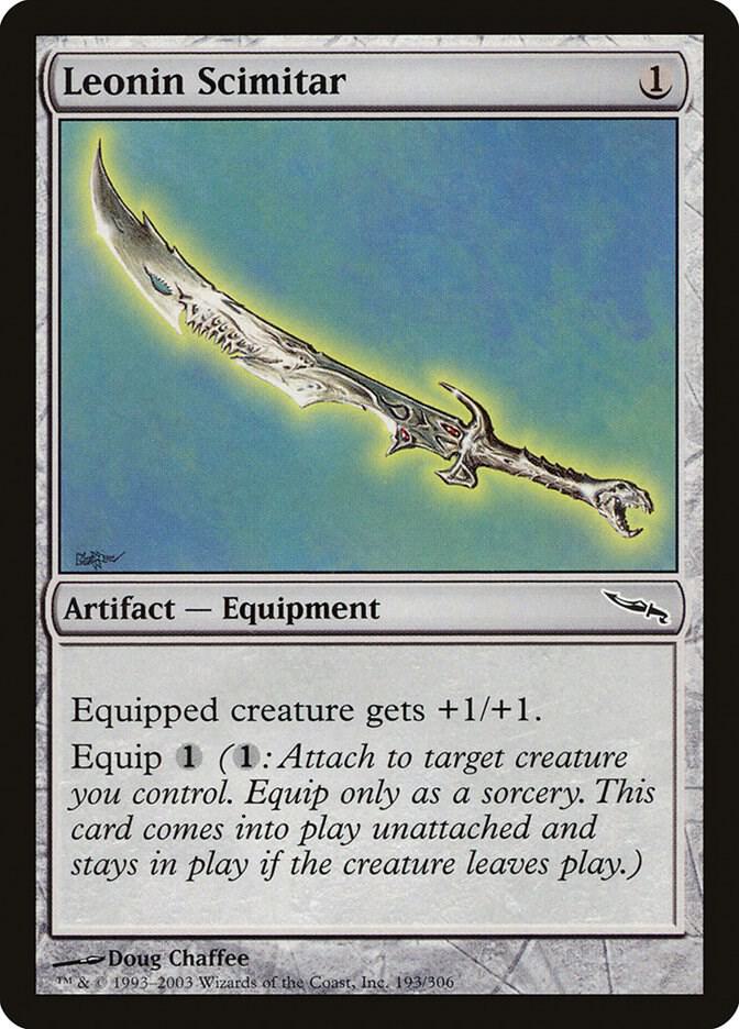 Leonin Scimitar [Mirrodin] 193