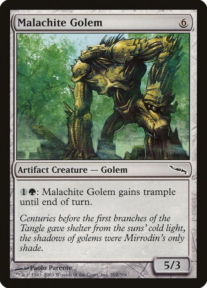 Malachite Golem [Mirrodin] 202