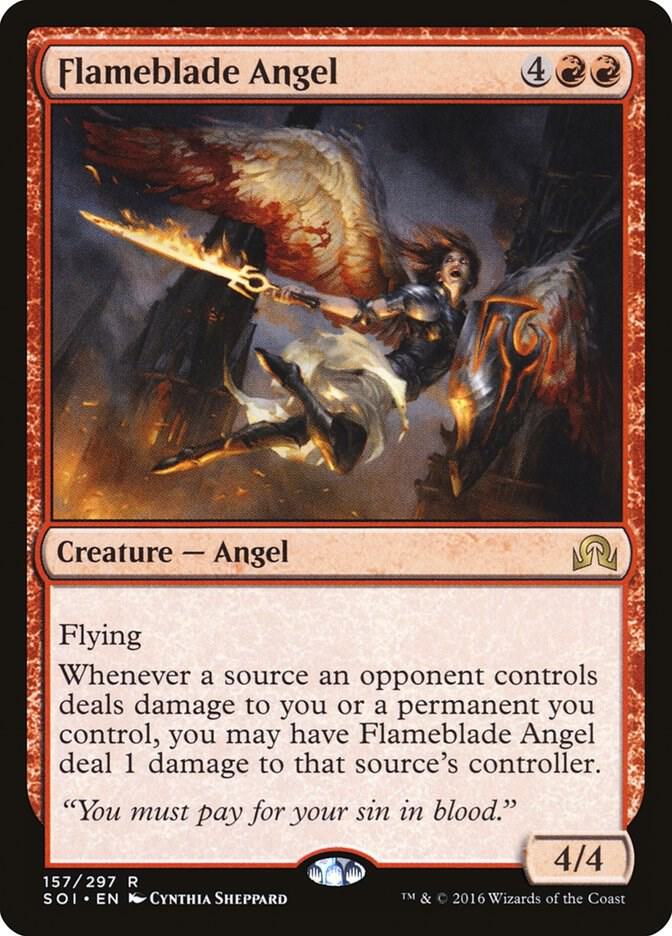 Flameblade Angel [Shadows over Innistrad] 157