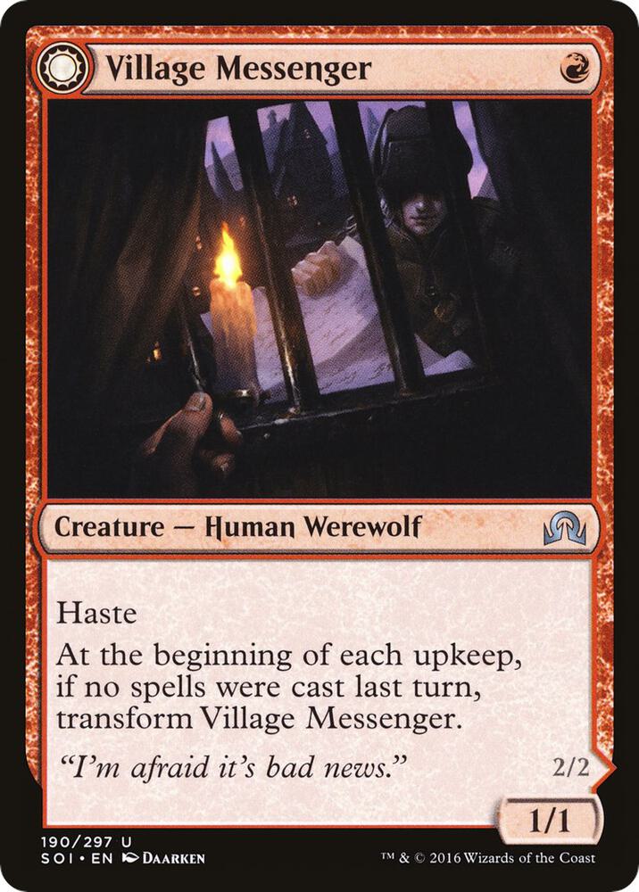 Village Messenger [Shadows over Innistrad] 190