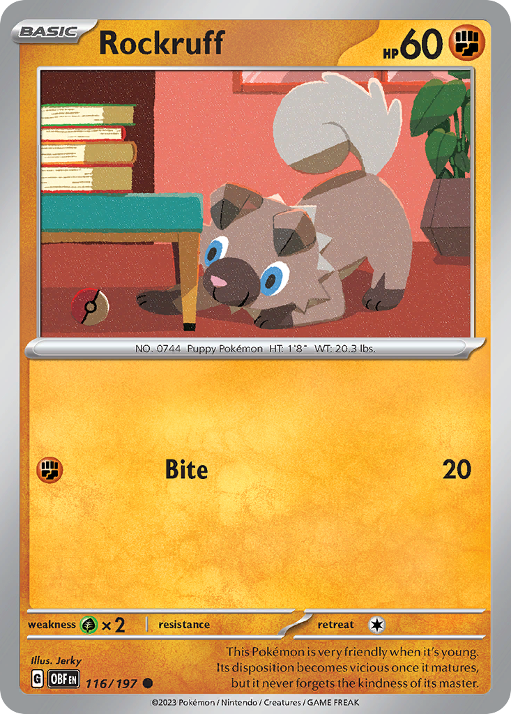 Rockruff - 116/197 Obsidian Flames