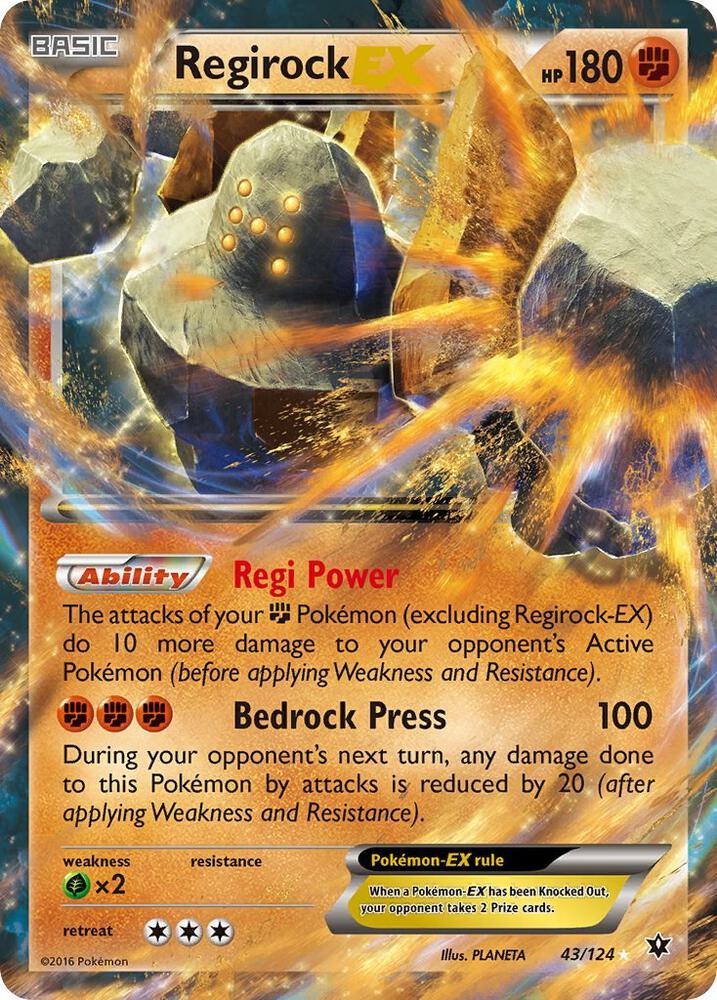 Regirock EX [XY - Fates Collide] 43/124
