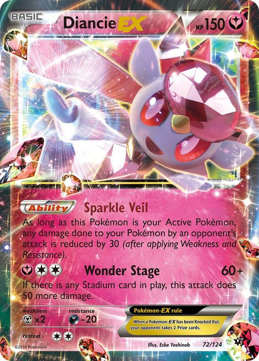 Diancie EX [XY - Fates Collide] 72/124