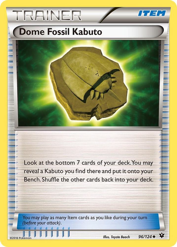 Dome Fossil Kabuto [XY - Fates Collide] 96/124