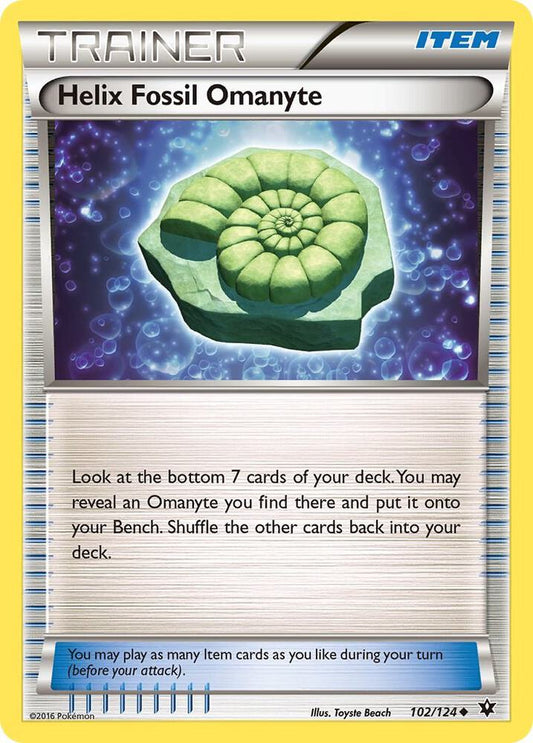 Helix Fossil Omanyte [XY - Fates Collide] 102/124