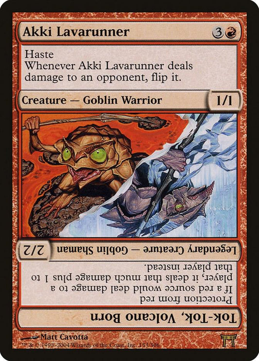 Akki Lavarunner // Tok-Tok, Volcano Born [Champions of Kamigawa] 153