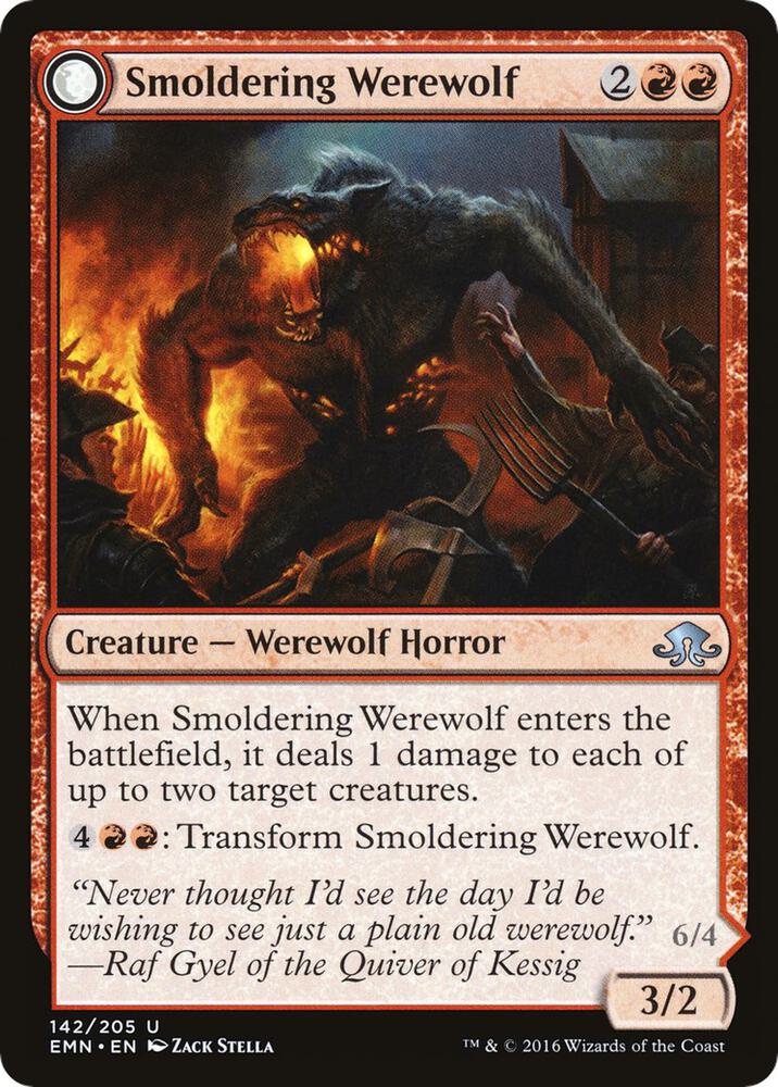 Smoldering Werewolf [Eldritch Moon] 142
