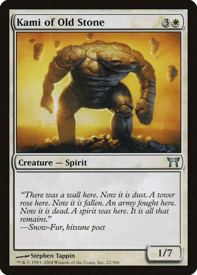 Kami of Old Stone [Champions of Kamigawa] 22