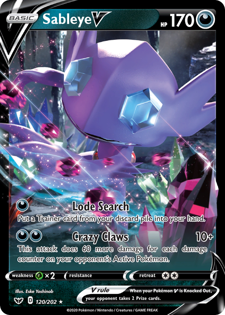 Sableye V - 120/202 Sword & Shield