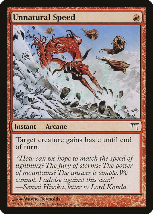 Unnatural Speed [Champions of Kamigawa] 197