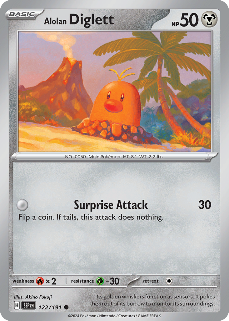 Alolan Diglett - 122/191 Surging Sparks