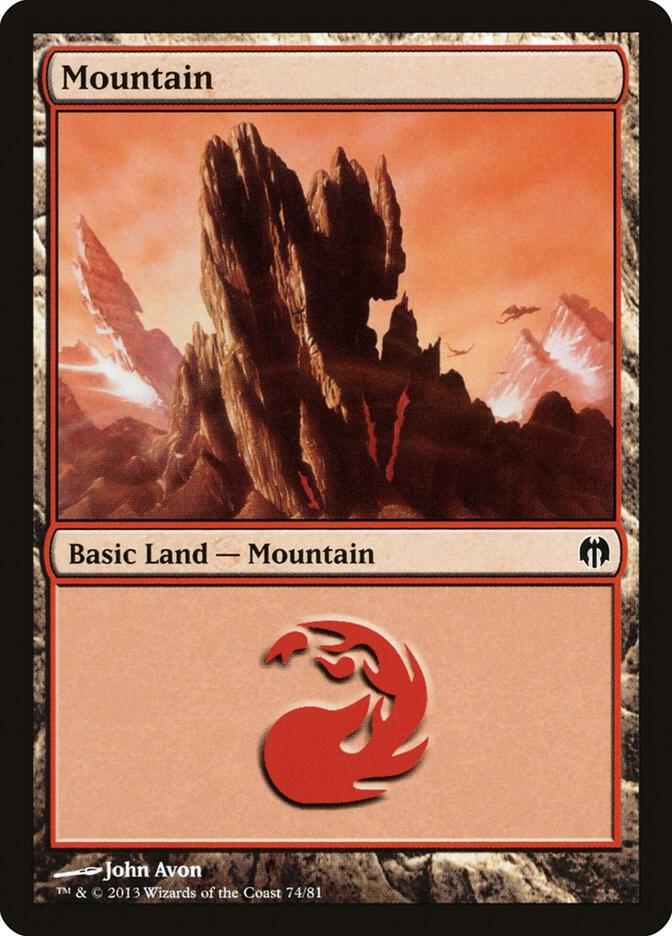 Mountain (74) [Duel Decks: Heroes vs. Monsters] 74