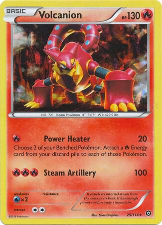 Volcanion - 25/114 (Cracked Ice Holo) [Deck Exclusives] 025/114