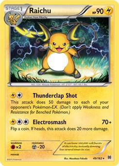 Raichu - 49/162 (XY BREAKthrough) (Cracked Ice Holo) [Deck Exclusives] 049/162