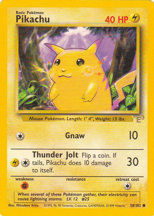 Pikachu - 58/102 (E3 Stamped) [Miscellaneous Cards & Products] 058/102