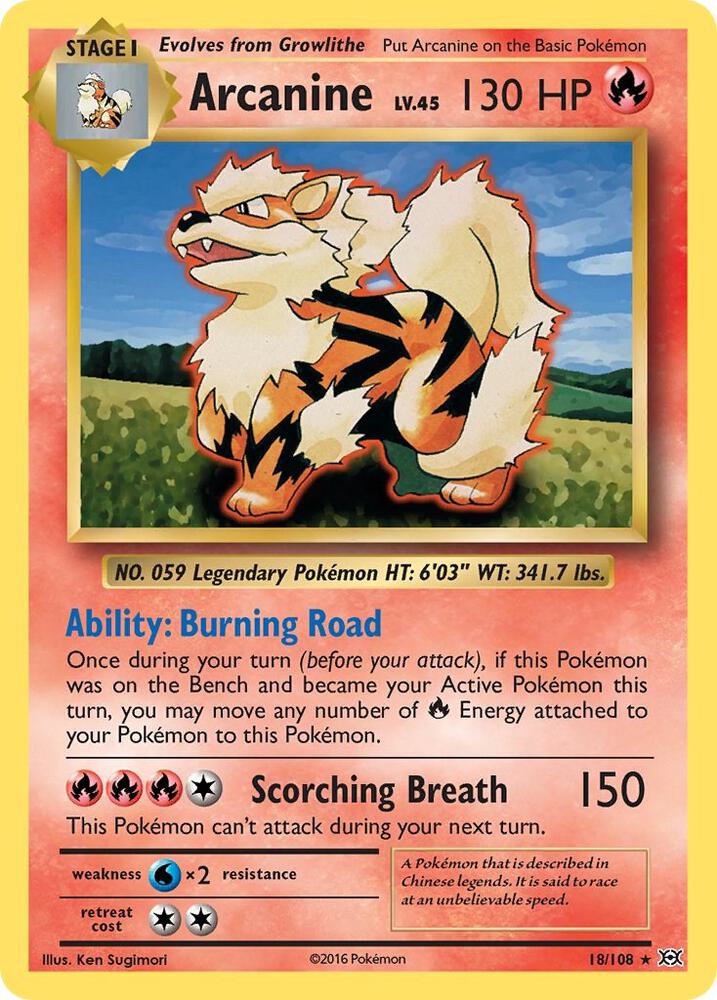 Arcanine [XY - Evolutions] 18/108