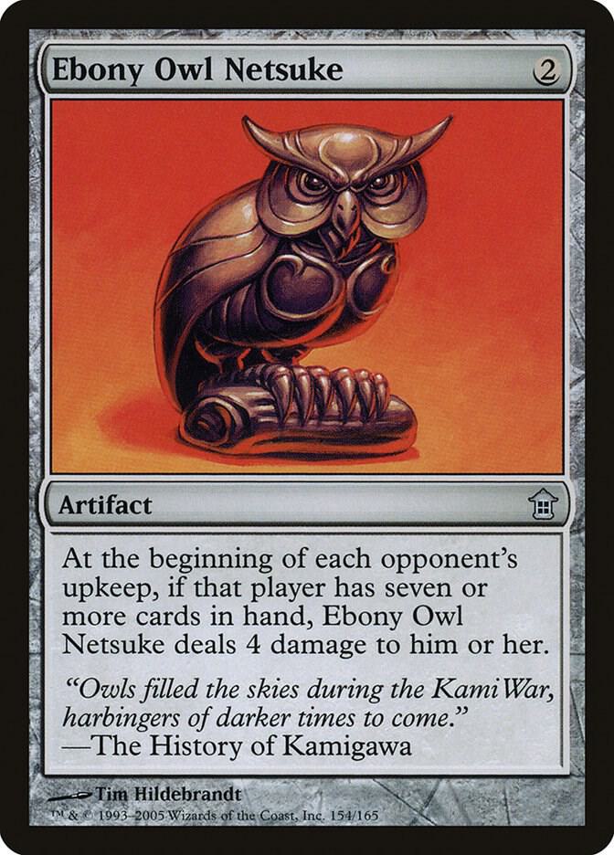 Ebony Owl Netsuke [Saviors of Kamigawa] 154