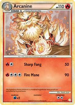 Arcanine - 1/123 (HeartGold & SoulSilver) [Deck Exclusives] 001/123