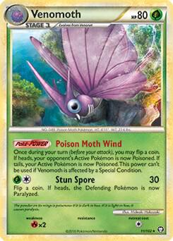 Venomoth - 11/102 (HGSS Triumphant) [Deck Exclusives] 011/102