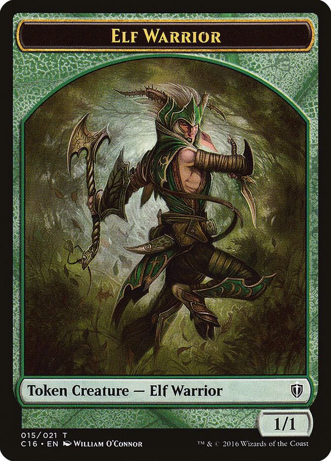 Elf Warrior // Zombie Double-Sided Token [Commander 2016] 15 // 11