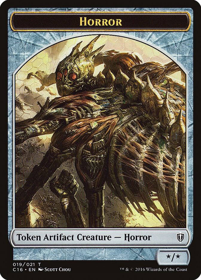 Horror // Thopter Double-Sided Token [Commander 2016] 19 // 9