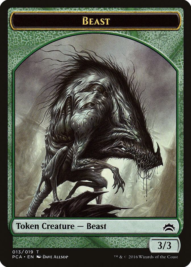 Beast // Saproling Double-Sided Token [Planechase Anthology] 13 // 19