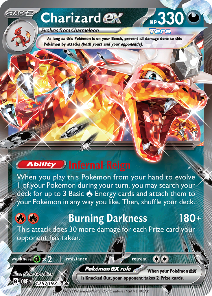 Charizard ex - 125/197 Obsidian Flames