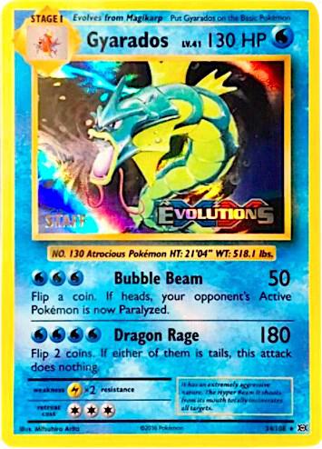 Gyarados - 34/108 (Prerelease) [Staff] [XY Promos] 34/108