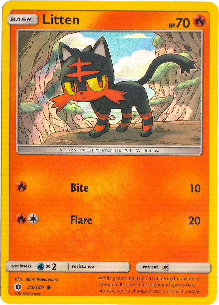 Litten - 24/149 (Water Web Holo) [Miscellaneous Cards & Products] 024/149