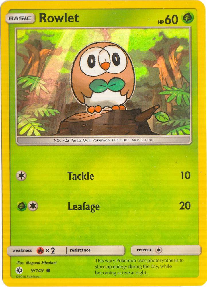 Rowlet - 9/149 (Water Web Holo) [Miscellaneous Cards & Products] 009/149