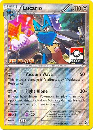 Lucario - 63/124 (Pokemon League) [3rd Place] [League & Championship Cards] 063/124