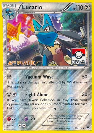 Lucario - 63/124 (Pokemon League) [4th Place] [League & Championship Cards] 063/124