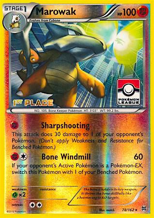 Marowak - 78/162 (Pokemon League) [1st Place] [League & Championship Cards] 078/162