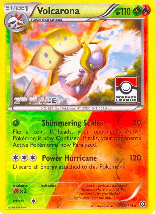 Volcarona - 15/114 (Pokemon League) [2nd Place] [League & Championship Cards] 015/114