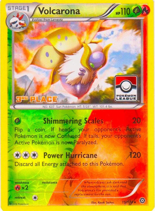 Volcarona - 15/114 (Pokemon League) [3rd Place] [League & Championship Cards] 015/114