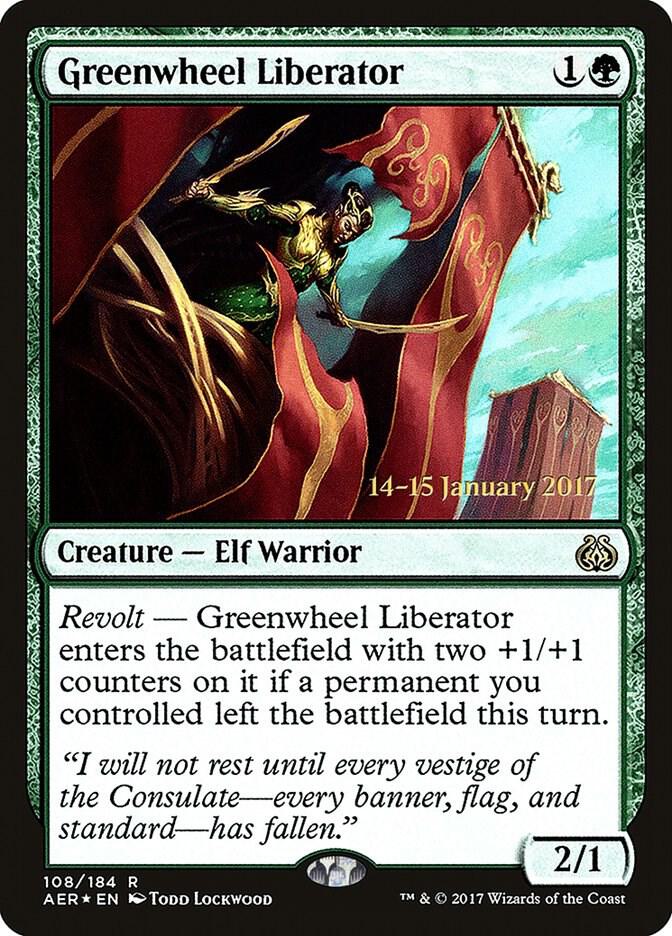 Greenwheel Liberator [Prerelease Cards] 108