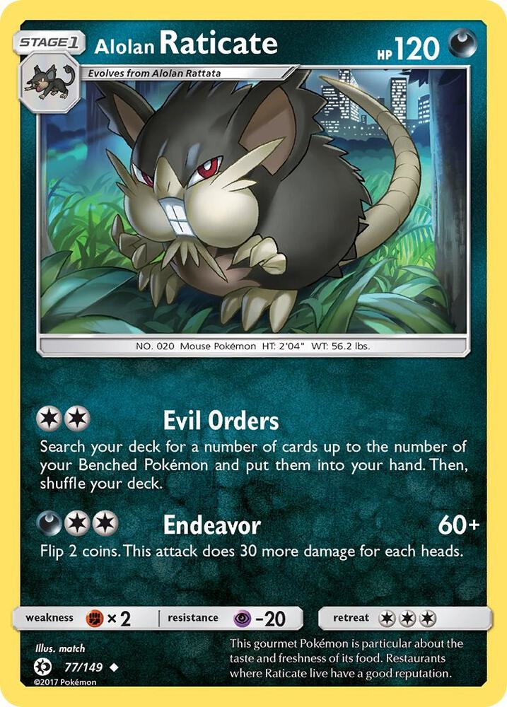 Alolan Raticate [SM Base Set] 77/149