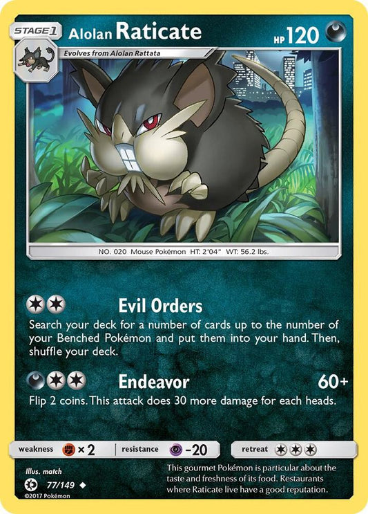 Alolan Raticate [SM Base Set] 77/149