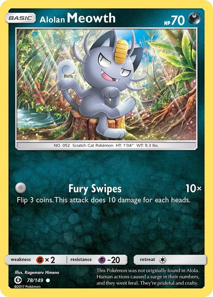 Alolan Meowth [SM Base Set] 78/149