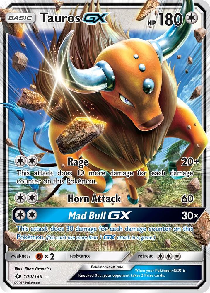 Tauros GX [SM Base Set] 100/149