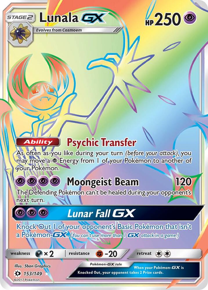 Lunala GX (Secret) [SM Base Set] 153/149