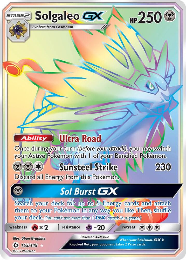 Solgaleo GX (Secret) [SM Base Set] 155/149