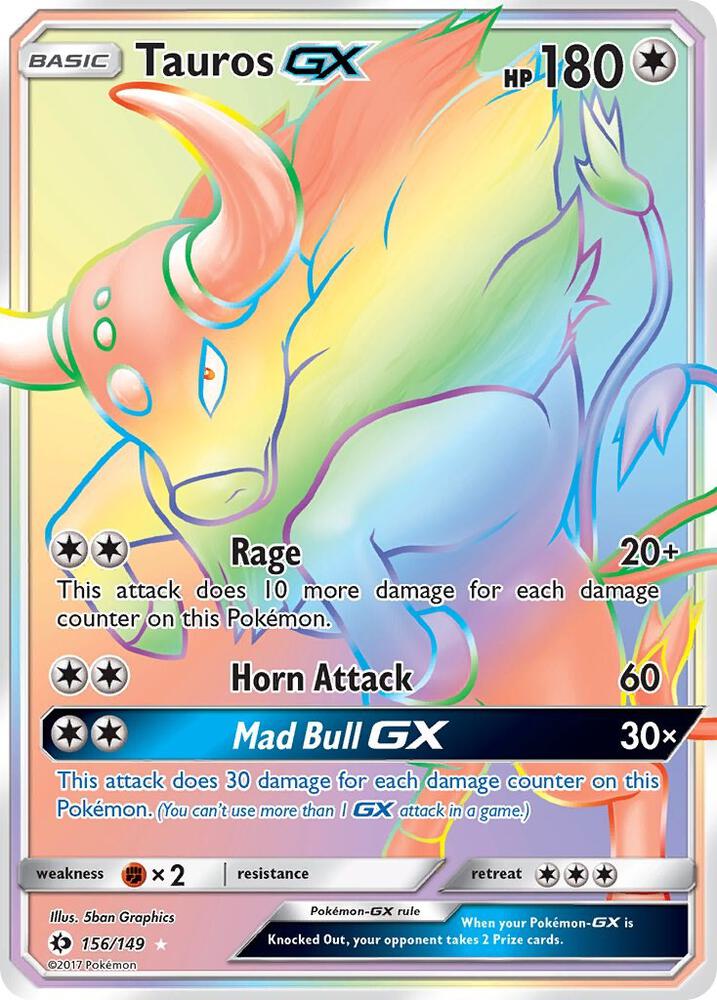 Tauros GX (Secret) [SM Base Set] 156/149