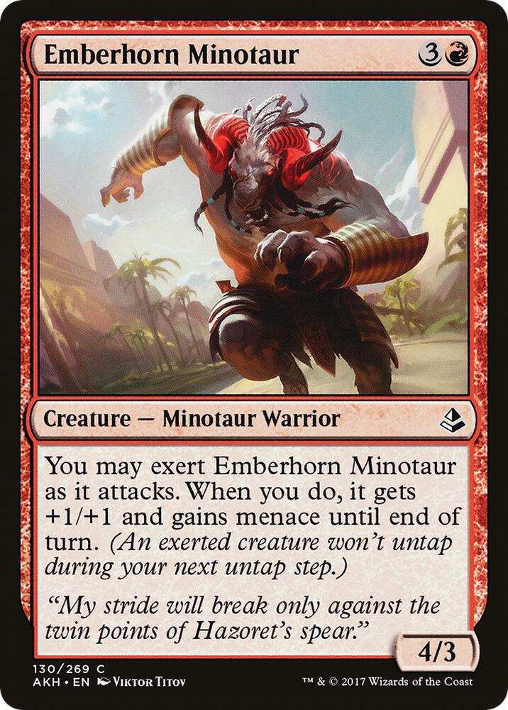 Emberhorn Minotaur [Amonkhet] 130