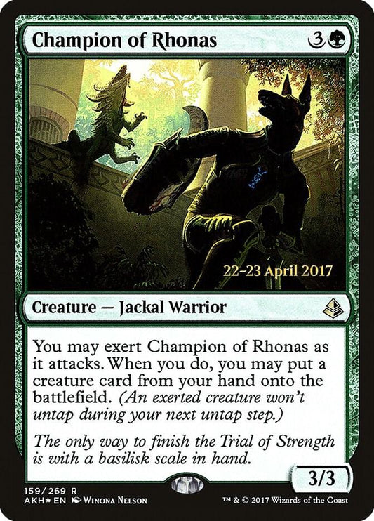 Champion of Rhonas [Prerelease Cards] 159