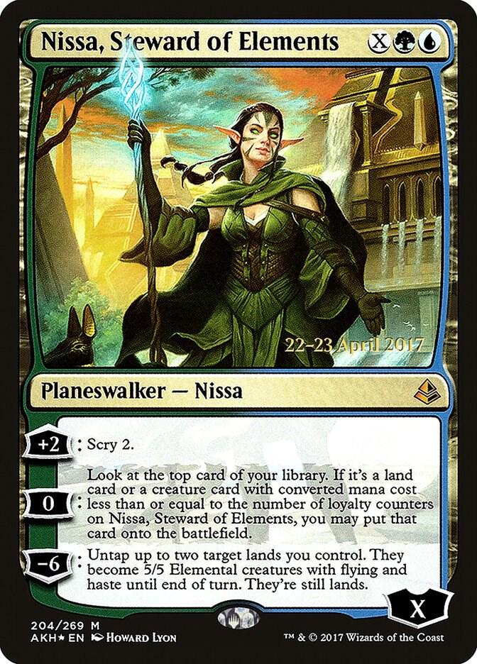 Nissa, Steward of Elements [Prerelease Cards] 204