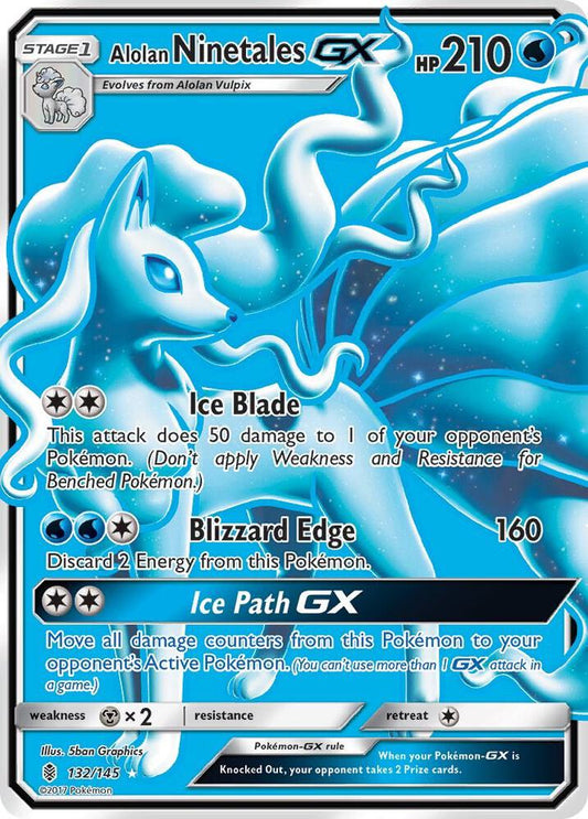 Alolan Ninetales GX (Full Art) [SM - Guardians Rising] 132/145