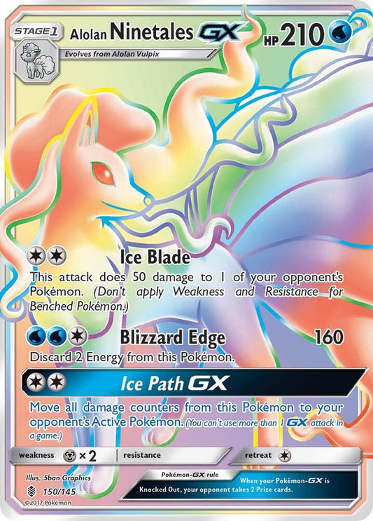 Alolan Ninetales GX (Secret) [SM - Guardians Rising] 150/145