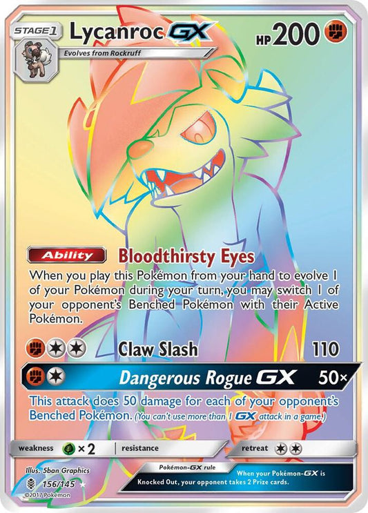 Lycanroc GX (Secret) [SM - Guardians Rising] 156/145