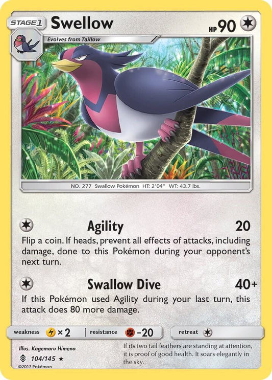 Swellow [SM - Guardians Rising] 104/145